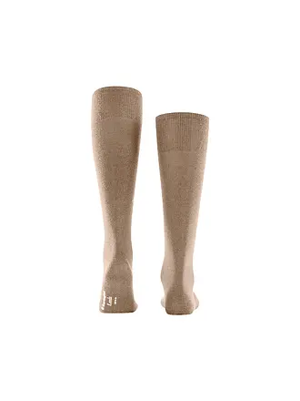 BURLINGTON | Chaussettes hautes pour homme LEEDS 40-46 asphalt mel | camel